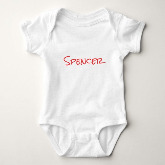 Monogramm minimalistischer benutzerdefinierter Nam Baby Strampler (Vorderseite)