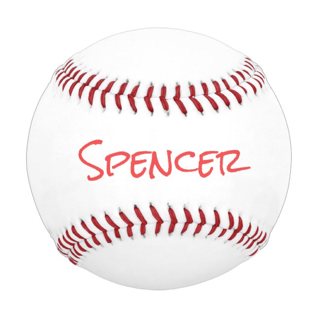 Monogramm minimalistischer benutzerdefinierter Nam Baseball (Vorderseite)