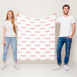 Monogramm minimalistischer benutzerdefinierter Nam Fleecedecke