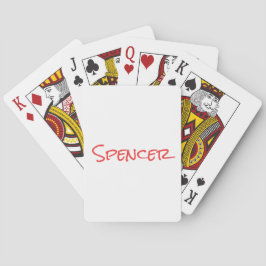 Monogramm minimalistischer benutzerdefinierter Nam Spielkarten