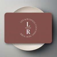 Monogramm, minimalistisches, rotes Geschäft