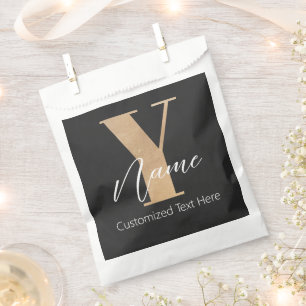 Monogramm mit Anfangsbuchstabe Y und personalisier Geschenktütchen