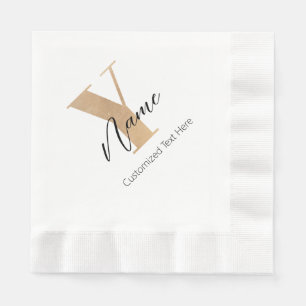 Monogramm mit Anfangsbuchstabe Y und personalisier Serviette