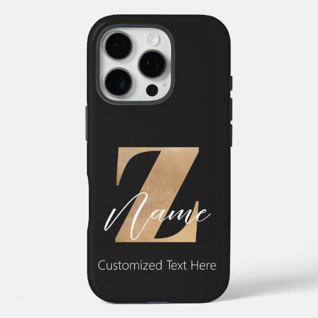 Monogramm mit Anfangsbuchstabe Z und individuellem Case-Mate iPhone Hülle (Rückseite)
