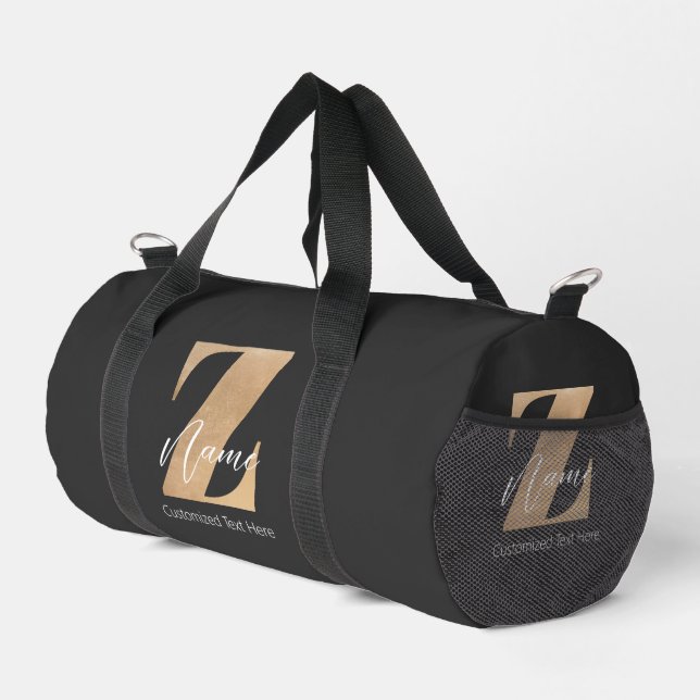 Monogramm mit Anfangsbuchstabe Z und individuellem Duffle Bag (Rechte Ecke)