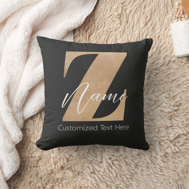 Monogramm mit Anfangsbuchstabe Z und personalisier Kissen (Decke)