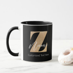 Monogramm mit Anfangsbuchstabe Z und personalisier Tasse