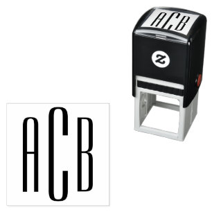 Monogramm mit drei Buchstaben Permastempel