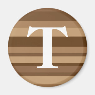 Monogramm mit einem bunten gestreiften Hintergrund Magnet