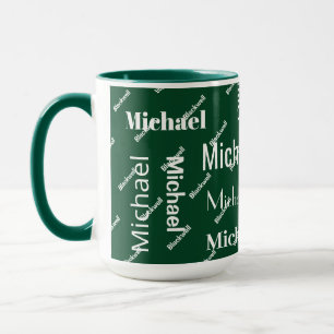 Monogramm mit einem Vornamen und einem Nachnamen,  Tasse