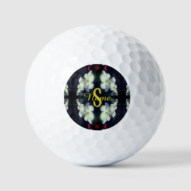 Monogramm mit Ihrem Anfangsbuchstaben und Namen Cl Golfball (Vorderseite)