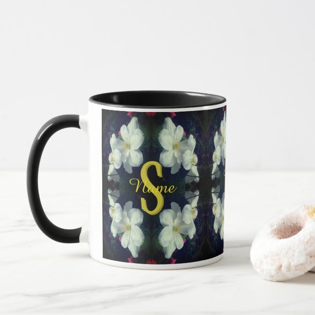 Monogramm mit Ihrem Anfangsbuchstaben und Namen Cl Tasse (Mit Donut)