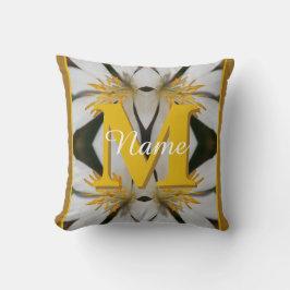 Monogramm mit Ihrem initialen Namen Blumen Persona Kissen