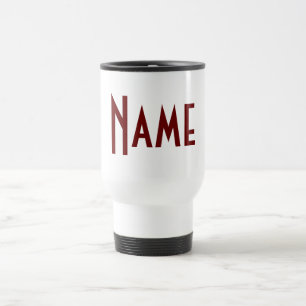 Monogramm mit Ihrem Namen in fetter Schrift person Reisebecher