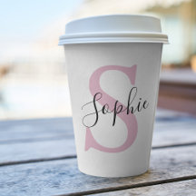 Monogramm mit neuem Personalisierten Namen Pink