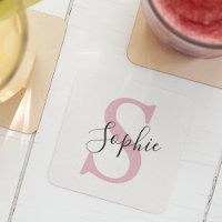 Monogramm mit neuem Personalisierten Namen Pink