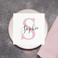 Monogramm mit neuem Personalisierten Namen Pink