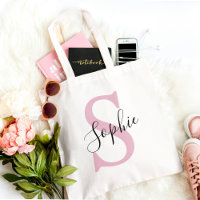 Monogramm mit neuem Personalisierten Namen Pink