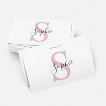 Monogramm mit neuem Personalisierten Namen Pink