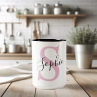Monogramm mit neuem Personalisierten Namen Pink