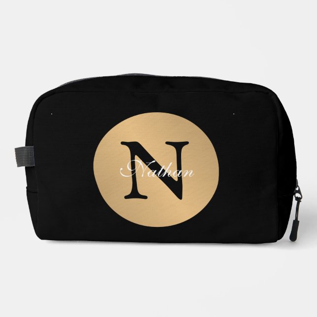Monogramm mit personalisiertem Namen im Circle But Waschbeutel (Vorderseite)