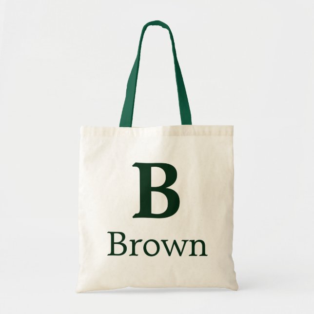Monogramm mit personalisierter Bezeichnung Tragetasche (Vorne)