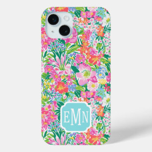 Monogramm mit rosa Blumenmuster Case-Mate iPhone Hülle