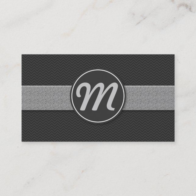 Monogramm mit Textur Visitenkarte (Vorderseite)