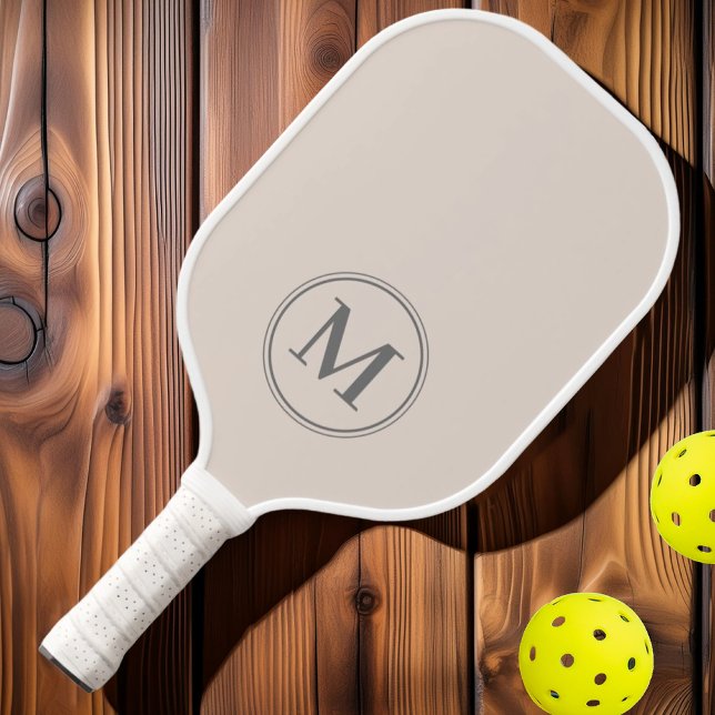 Monogramm Mitte des Jahrhunderts Solid Sandcastle  Pickleball Schläger (Von Creator hochgeladen)