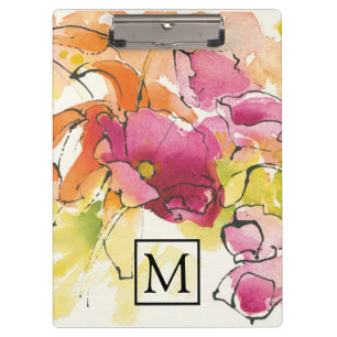 Monogramm   Mitte Juli Klemmbrett