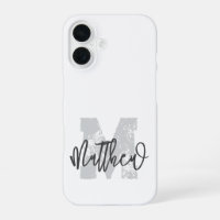 Monogramm Modern Cooler Grunge Fügen Sie Ihren Nam