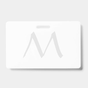 Monogramm modern einfache Minimalist Plain Ausweis