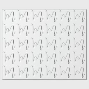 Monogramm modern einfache Minimalist Plain Geschenkpapier