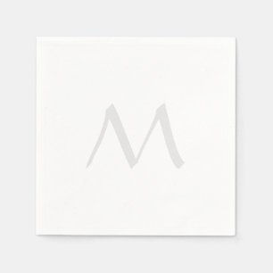 Monogramm modern einfache Minimalist Plain Serviette