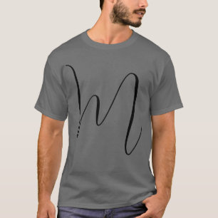 Monogramm modern einfache Minimalist Plain T-Shirt