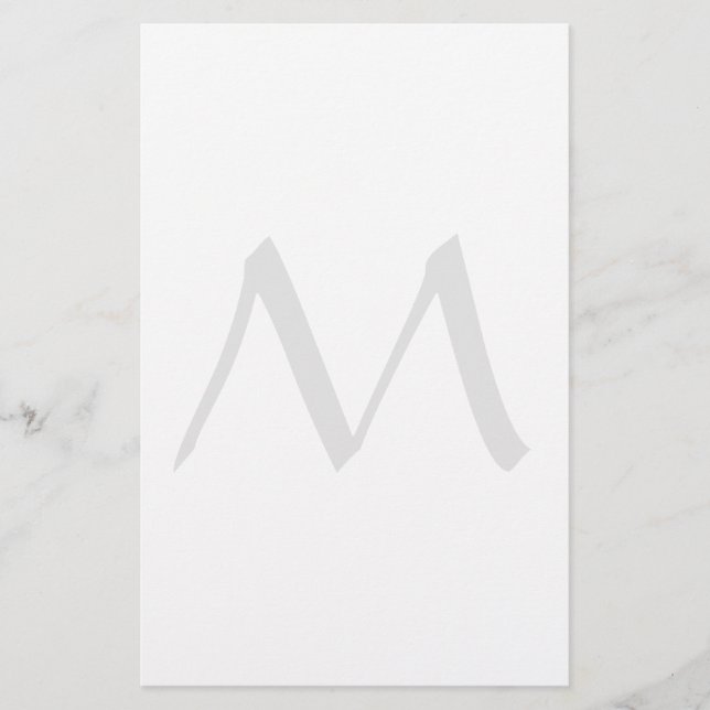 Monogramm modern einfache Minimalistin schlicht Briefpapier (Vorderseite)