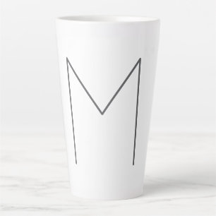 Monogramm modern einfache Minimalistin schlicht Milchtasse