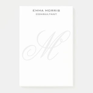 Monogramm modern einfache minimalistische Schrift Post-it Klebezettel