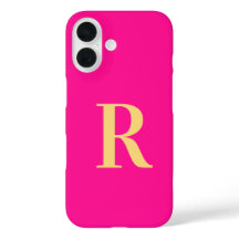 Monogramm Modern Hot Pink