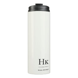 Monogramm modern minimalist chic einfach Elfenbein Thermosbecher