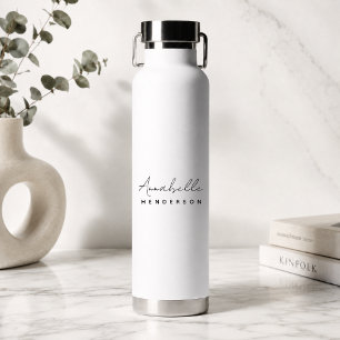 Monogramm Modern Minimalistisch Sauber Einfach W Trinkflasche