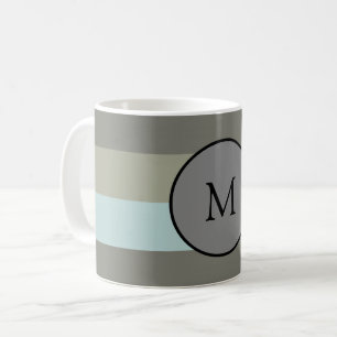 Monogramm Moderne Farbstreifen Trendy anpassen Kaffeetasse