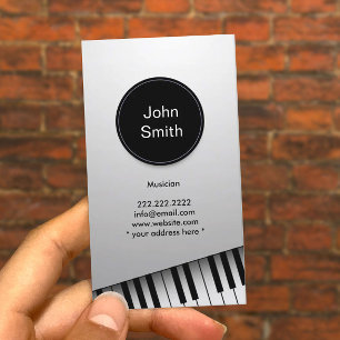 Monogramm-moderne Pianist-Musiker-Musik Visitenkarte
