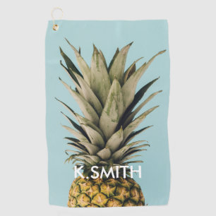 Monogramm Moderne tropische Ananas Golfhandtuch