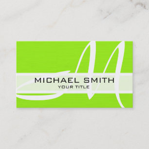 Monogramm Moderner Limoner Hintergrund Visitenkarte