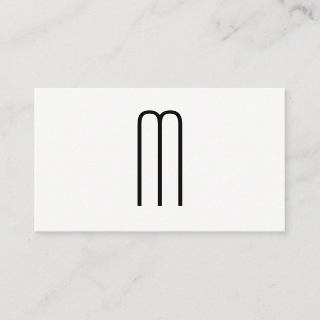 Monogramm | Moderner Schriftart Visitenkarte (Vorderseite)
