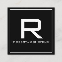 Monogramm Modernes Berufliches Chic Black