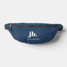 Monogramm Modernes Denim Jeans Textur Druck