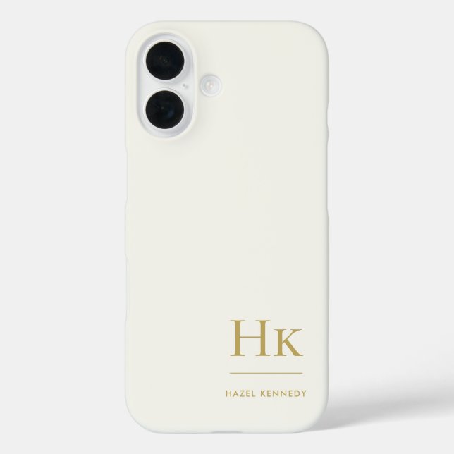Monogramm Modernes Einfaches Monogrammiertes Elfen Case-Mate iPhone Hülle (Rückseite)