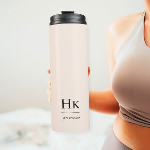 Monogramm Modernes Minimal einfaches klassisches R Thermosbecher